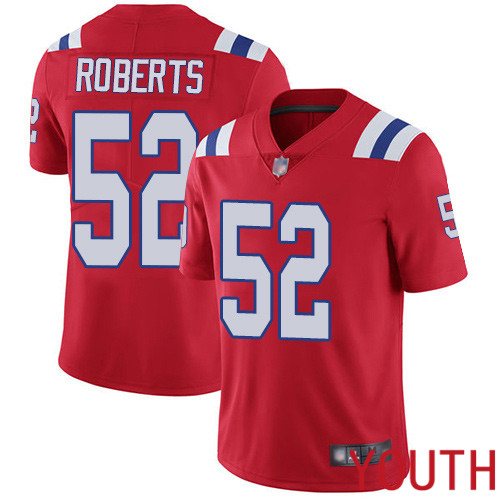 New England Patriots Football 52 Vapor Limited Red Youth Elandon Roberts Alternate NFL Jersey